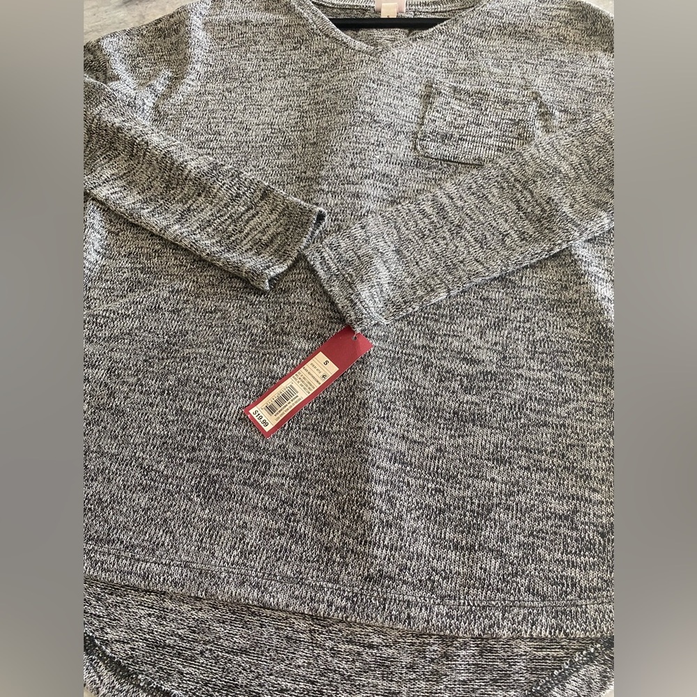Black Heather Sweater Shirt (Size: Small)